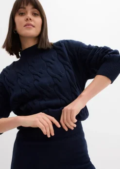 Jupe midi en maille douce