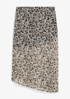 Jupe midi en mousseline fine