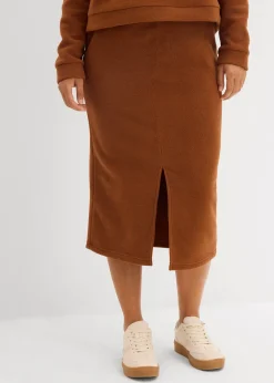 Jupe midi en polaire