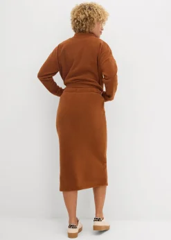 Jupe midi en polaire