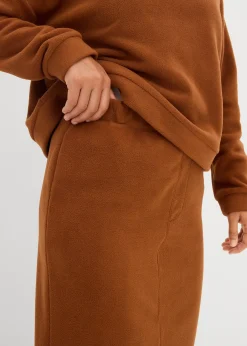 Jupe midi en polaire