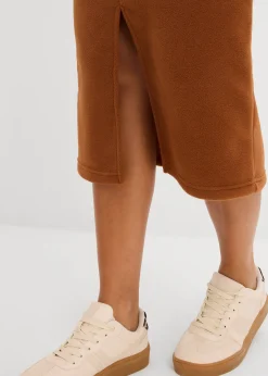 Jupe midi en polaire