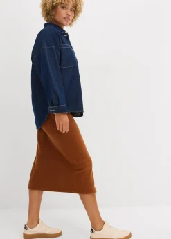 Jupe midi en polaire