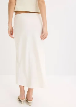 Jupe midi en satin