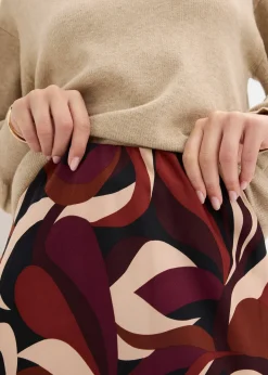 Jupe midi en satin fluide