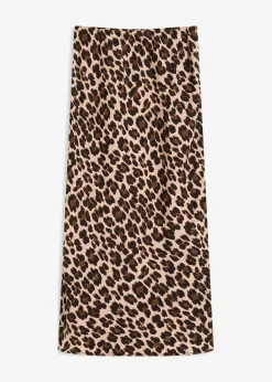 Jupe midi en satin fluide