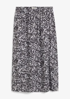 Jupe midi en viscose