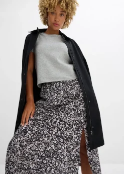 Jupe midi en viscose