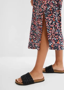 Jupe midi en viscose