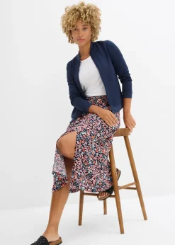 Jupe midi en viscose