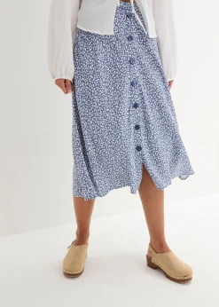 Jupe midi en viscose avec poches