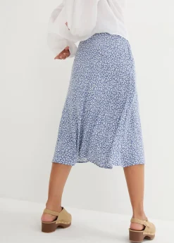 Jupe midi en viscose avec poches