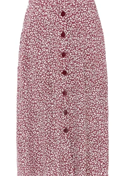 Jupe midi en viscose avec poches