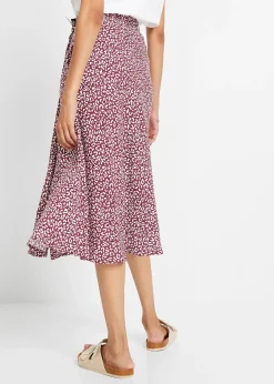 Jupe midi en viscose avec poches