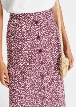 Jupe midi en viscose avec poches