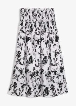 Jupe midi en viscose douce