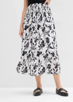 Jupe midi en viscose douce