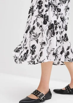 Jupe midi en viscose douce