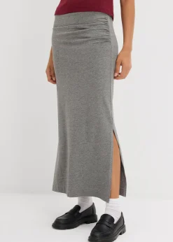 Jupe midi en viscose fluide