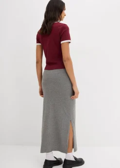 Jupe midi en viscose fluide