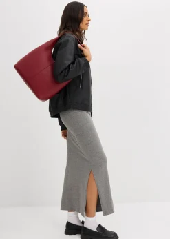 Jupe midi en viscose fluide