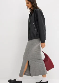 Jupe midi en viscose fluide