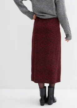 Jupe midi en viscose fluide