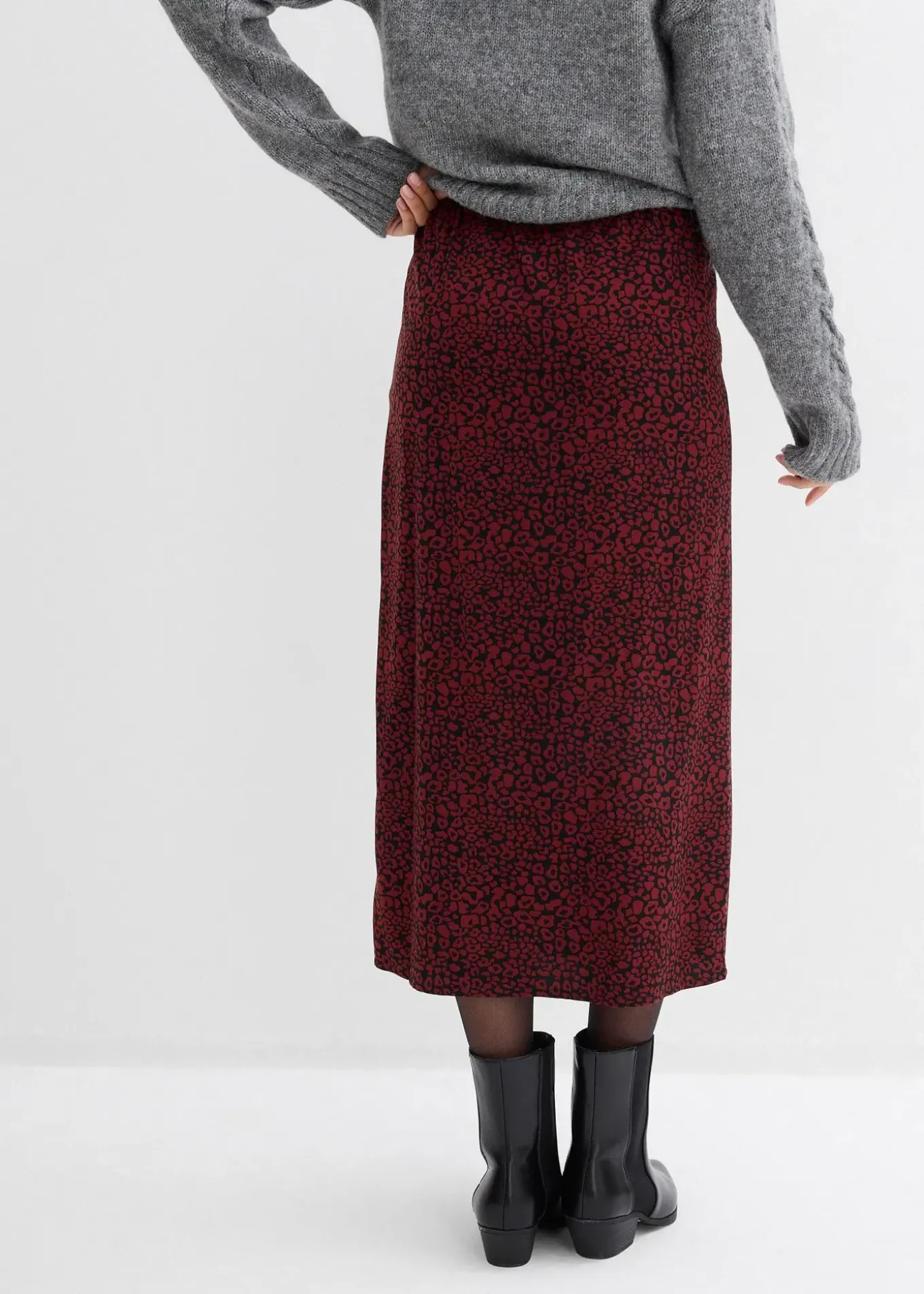 Jupe midi en viscose fluide