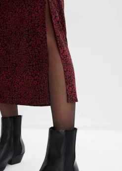 Jupe midi en viscose fluide