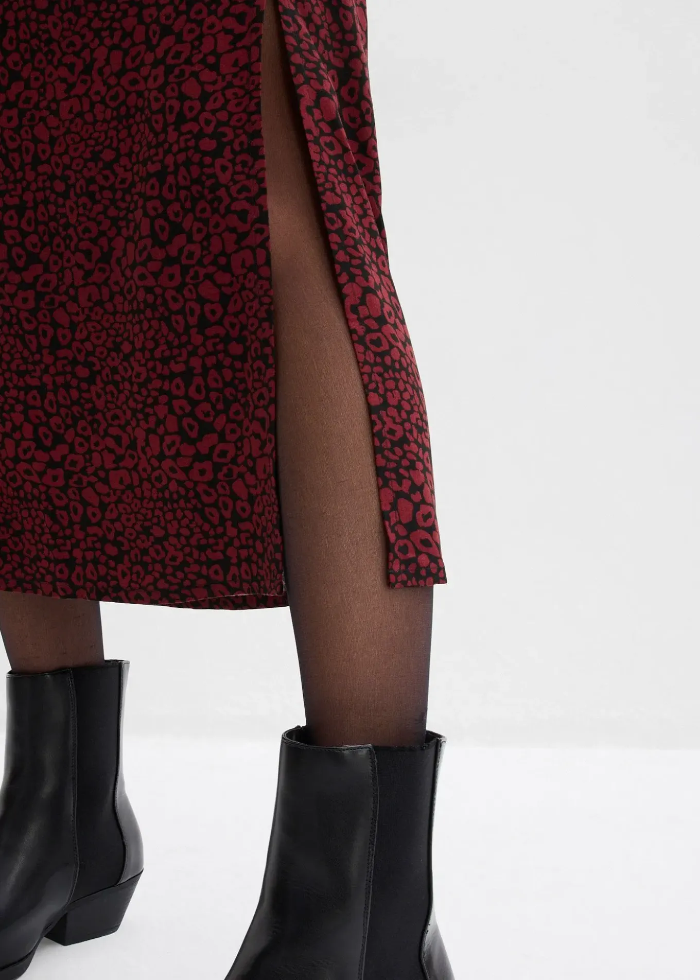 Jupe midi en viscose fluide