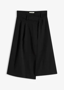 Jupe midi en viscose mélangée