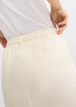 Jupe midi légère en lin mélangé