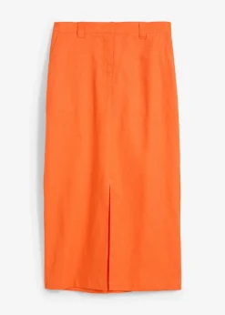 Jupe midi légère en lin mélangé