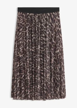 Jupe midi évasée en mesh