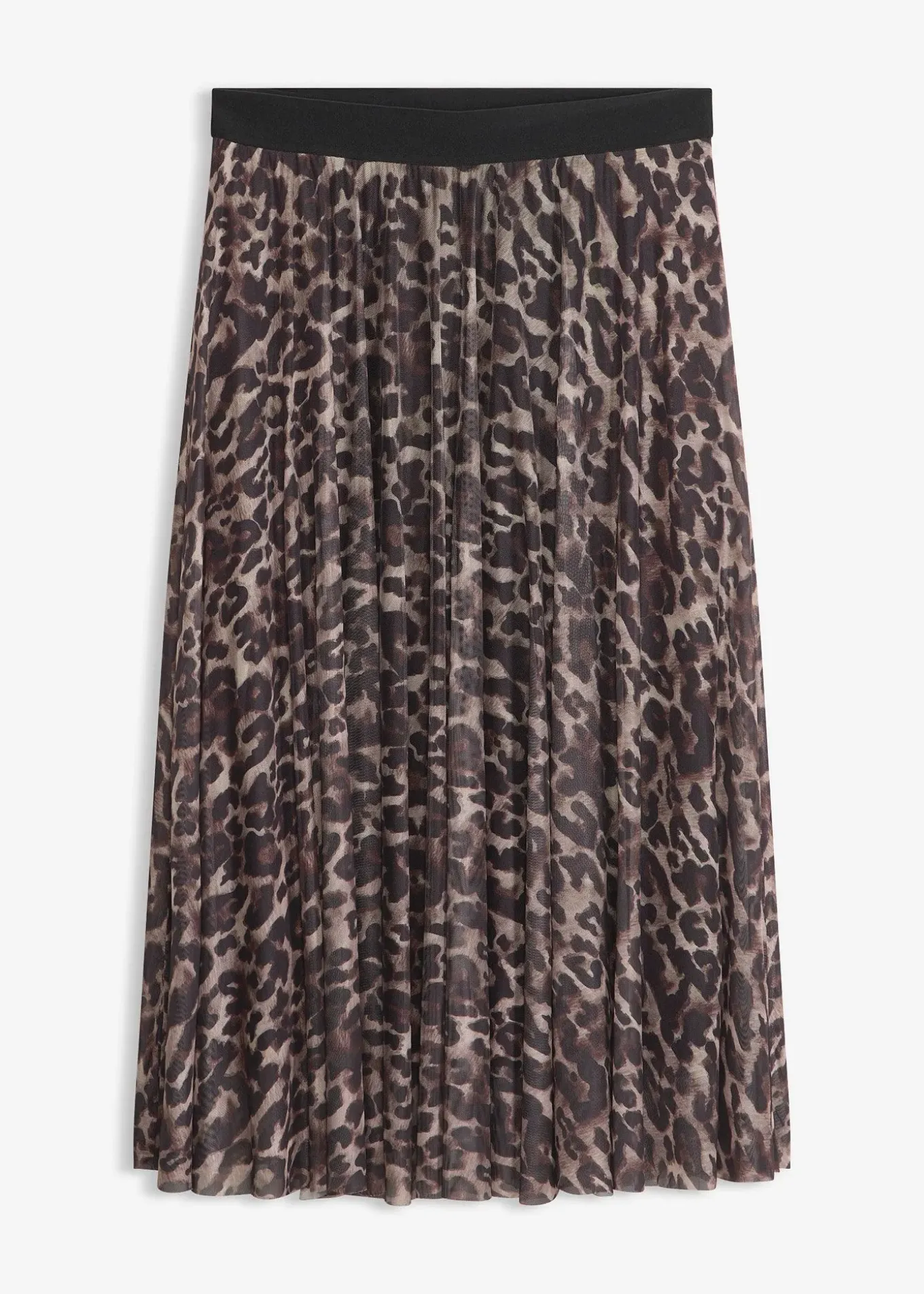 Jupe midi évasée en mesh