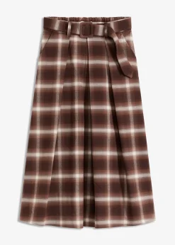 Jupe plissée à carreaux avec ceinture (ens. 2 pces)