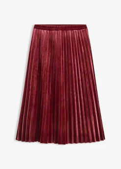 Jupe plissée en velours doux