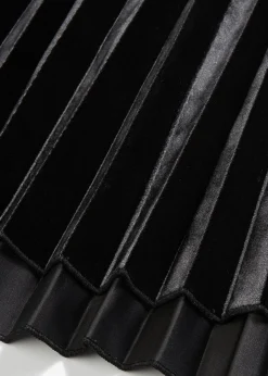 Jupe plissée en velours doux