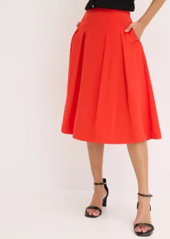 Jupe plissée en viscose mélangée