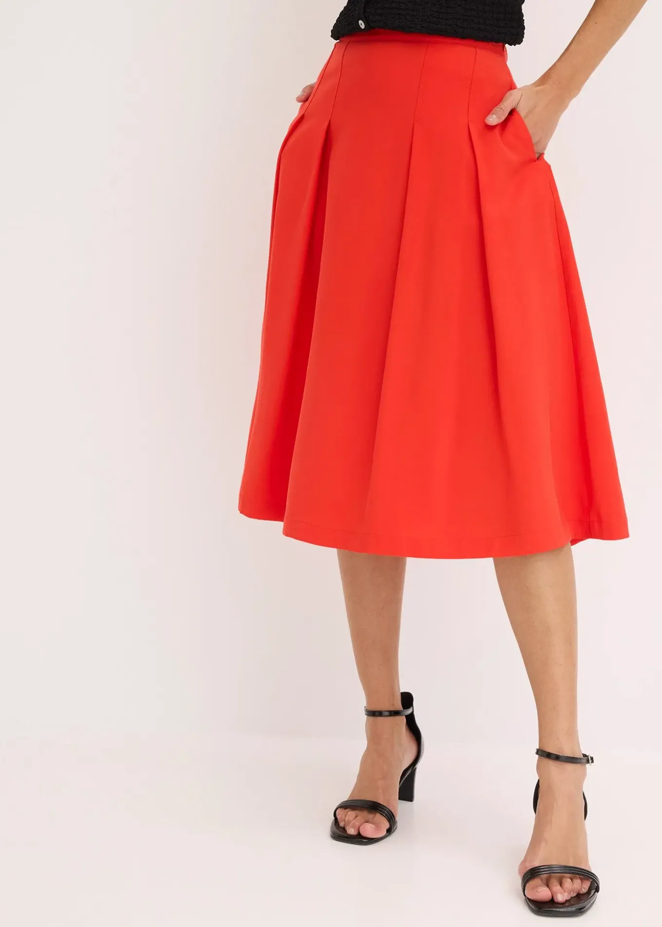 Jupe plissée en viscose mélangée