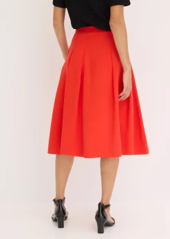 Jupe plissée en viscose mélangée