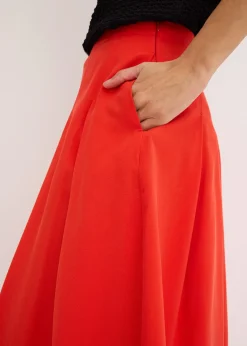 Jupe plissée en viscose mélangée