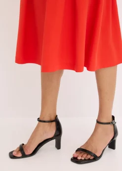 Jupe plissée en viscose mélangée