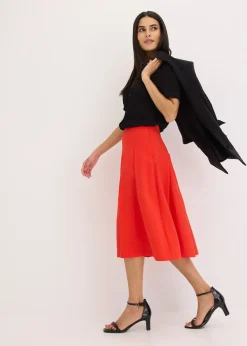 Jupe plissée en viscose mélangée