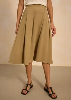 Jupe plissée en viscose mélangée