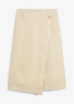 Jupe portefeuille 100 % lin