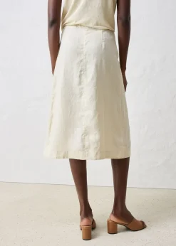 Jupe portefeuille 100 % lin