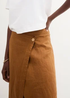 Jupe portefeuille 100 % lin