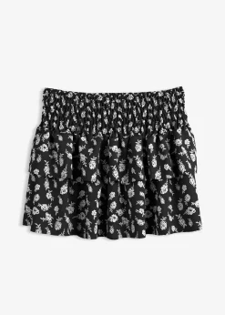 Jupe étagée en crépon texturé