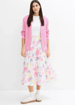 Jupe étagée en gaze de coton